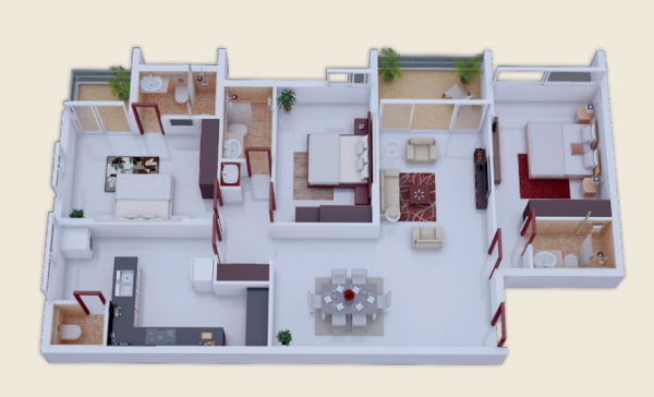 23_decorate-three-bedrooms-600x364